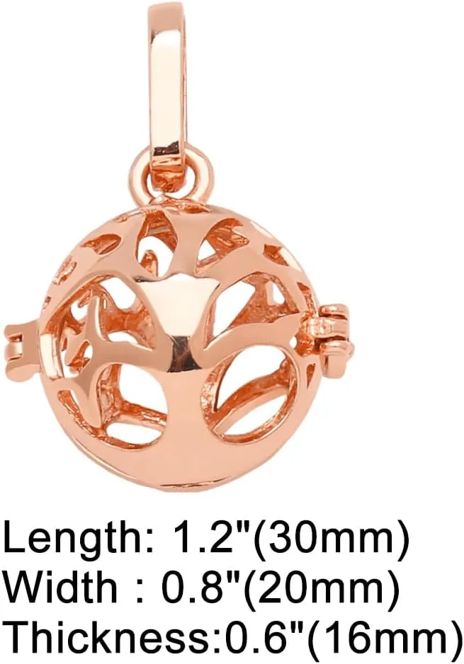 Retro Harmony Ball Chime Bola Necklace Pendant Copper Gold Plated Wishing Ball Gifts For Wife PDTB403
