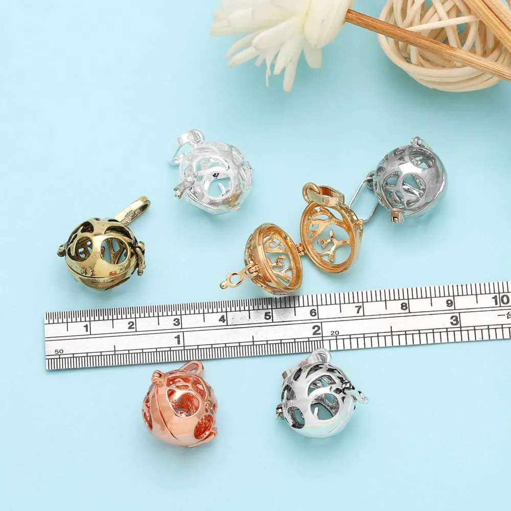 Retro Harmony Ball Chime Bola Necklace Pendant Copper Gold Plated Wishing Ball Gifts For Wife PDTB403