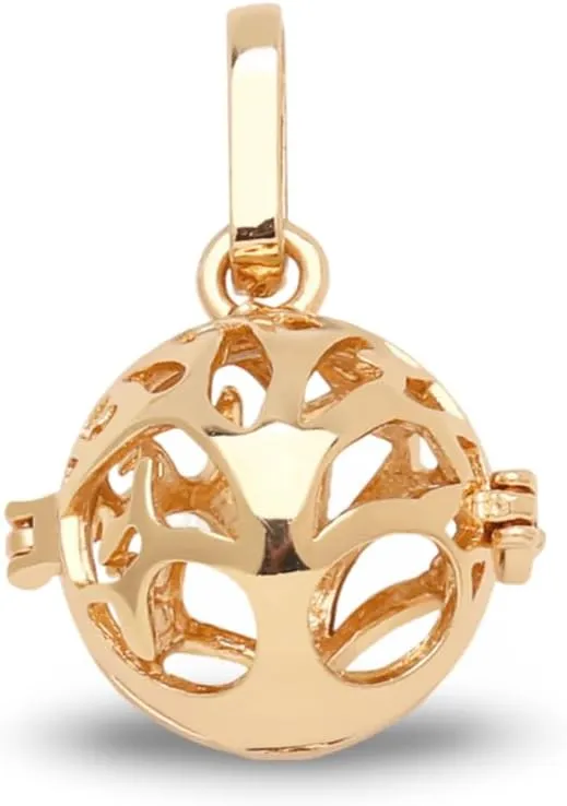 Retro Harmony Ball Chime Bola Necklace Pendant Copper Gold Plated Wishing Ball Gifts For Wife PDTB403