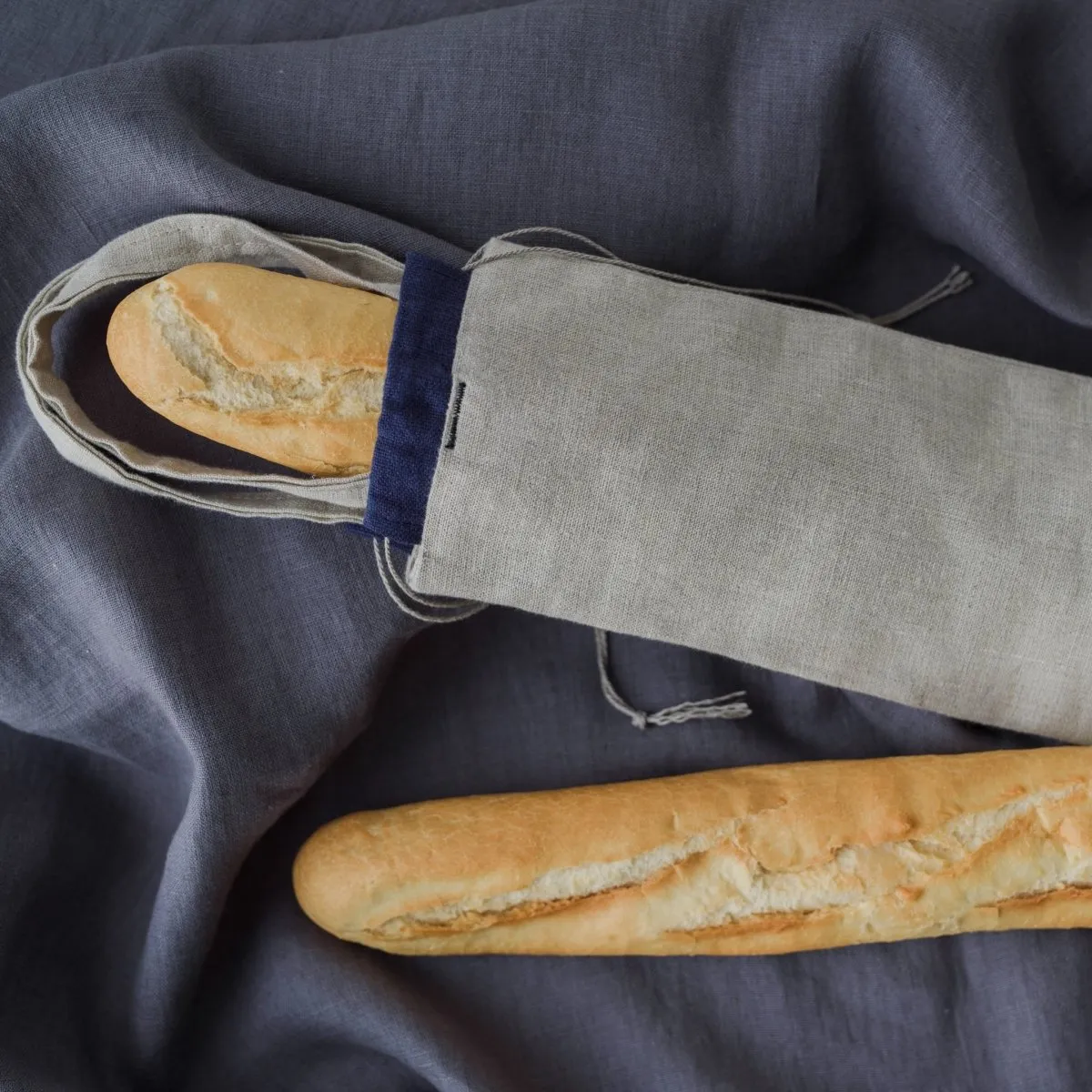 Reusable Linen Single Baguette Carry and Store Bag