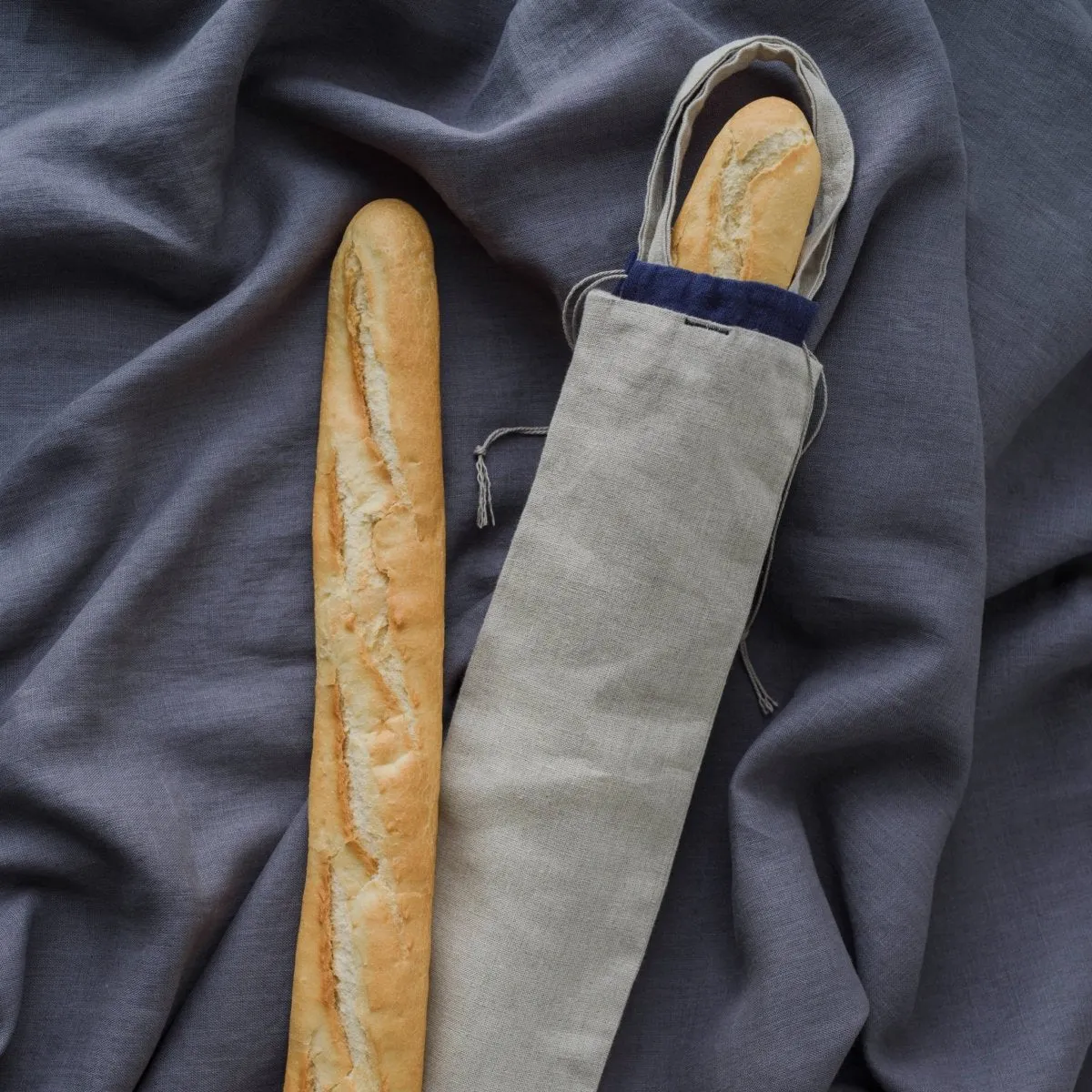 Reusable Linen Single Baguette Carry and Store Bag