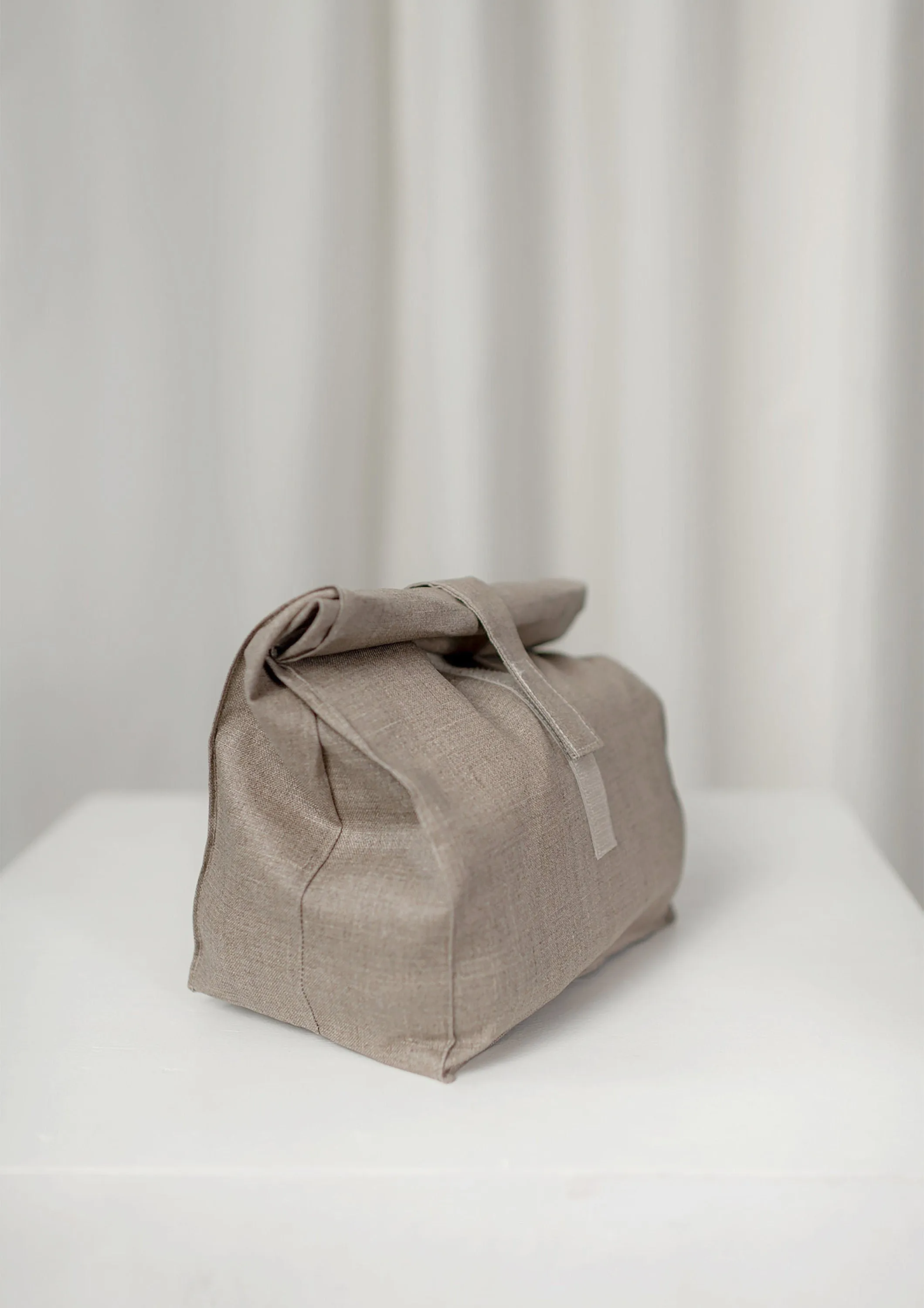 Reusable Lunch Bag. Zero-waste Organic Linen Food Bag.