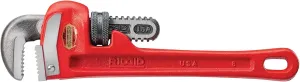 RIDGID 31005 Model 8 Heavy-Duty Straight Pipe Wrench, 8-inch Plumbing Wrench, Small, Red