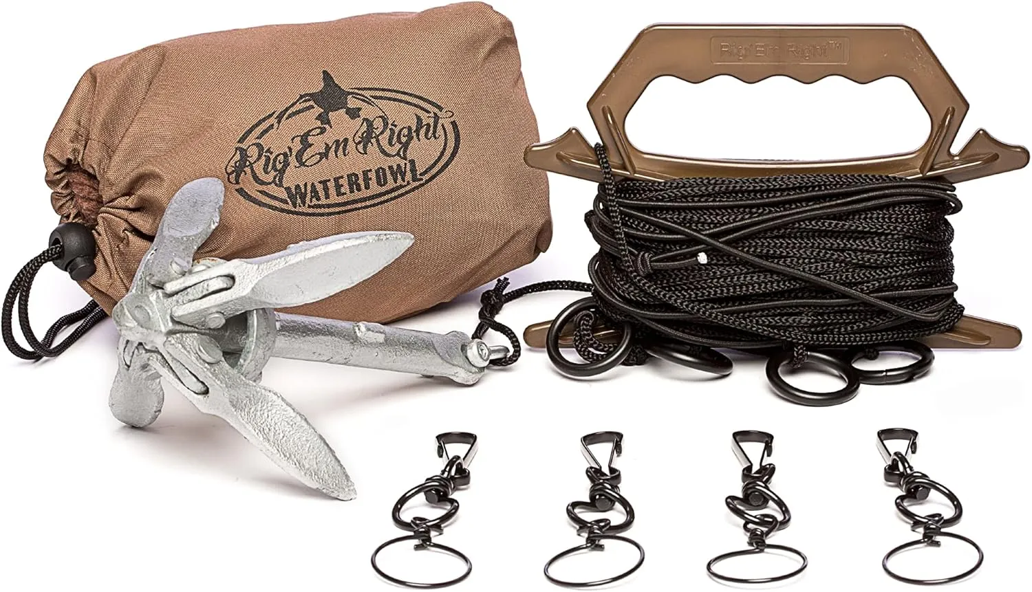 Rig'Em Right Waterfowl Step-Up Jerk Rig Decoy Ultimate Motion Device for Duck Hunting, Gives Motion for up to Four Decoys