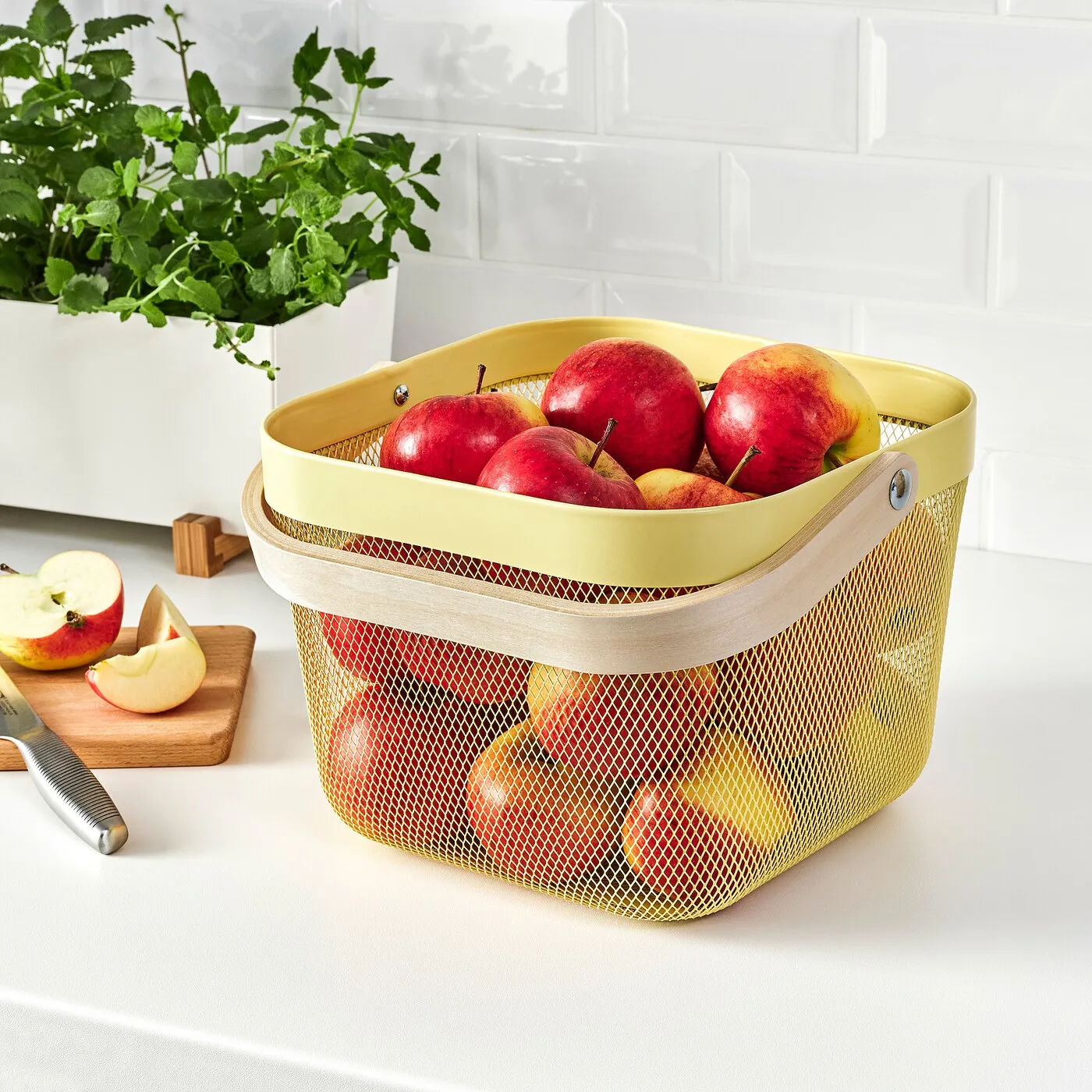 RISATORP Basket, light yellow, 25x26x18 cm, 30557403