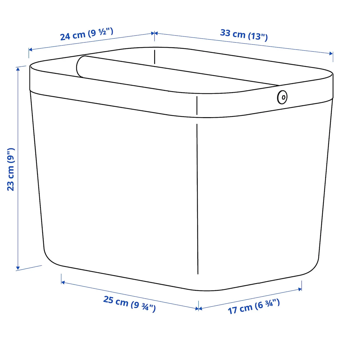 RISATORP Basket with compartments, white, 33x24x23 cm, 30527637