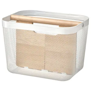 RISATORP Basket with compartments, white, 33x24x23 cm, 30527637
