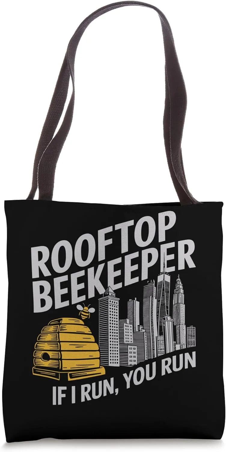 Rooftop Urban Beekeeper Sustainable Eco-Friendly Honey Tote Bag