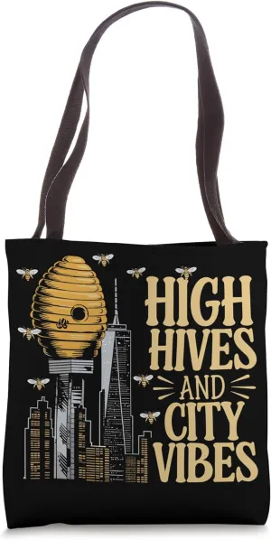 Rooftop Urban Beekeeper Sustainable Eco-Friendly Honey Tote Bag