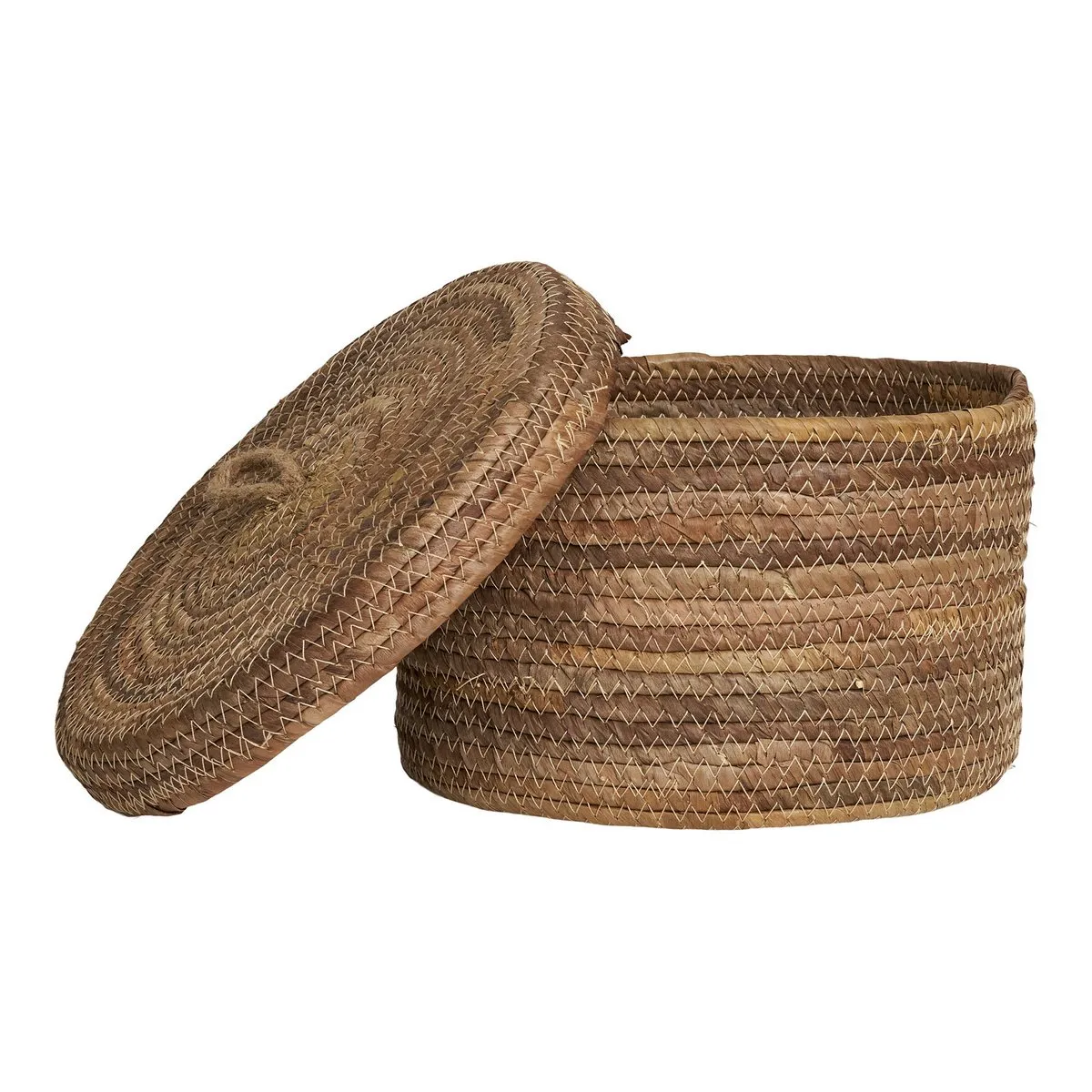 Rootz Natural Banana Leaf Baskets - Seagrass Storage Baskets - Handwoven Decorative Baskets - 2124cm x 2124cm x 1416cm