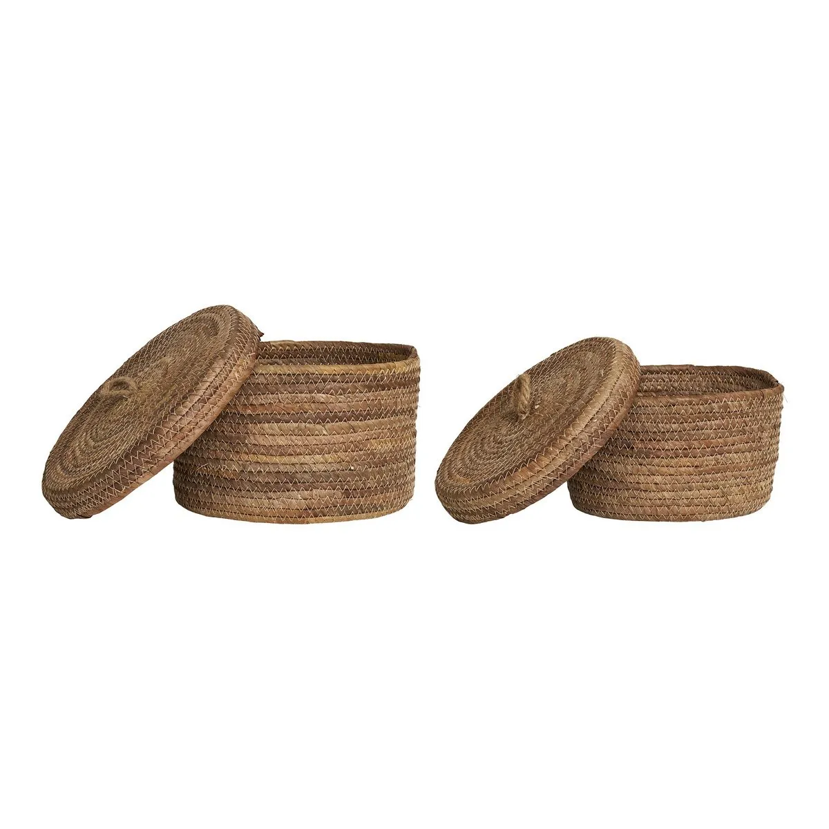 Rootz Natural Banana Leaf Baskets - Seagrass Storage Baskets - Handwoven Decorative Baskets - 2124cm x 2124cm x 1416cm