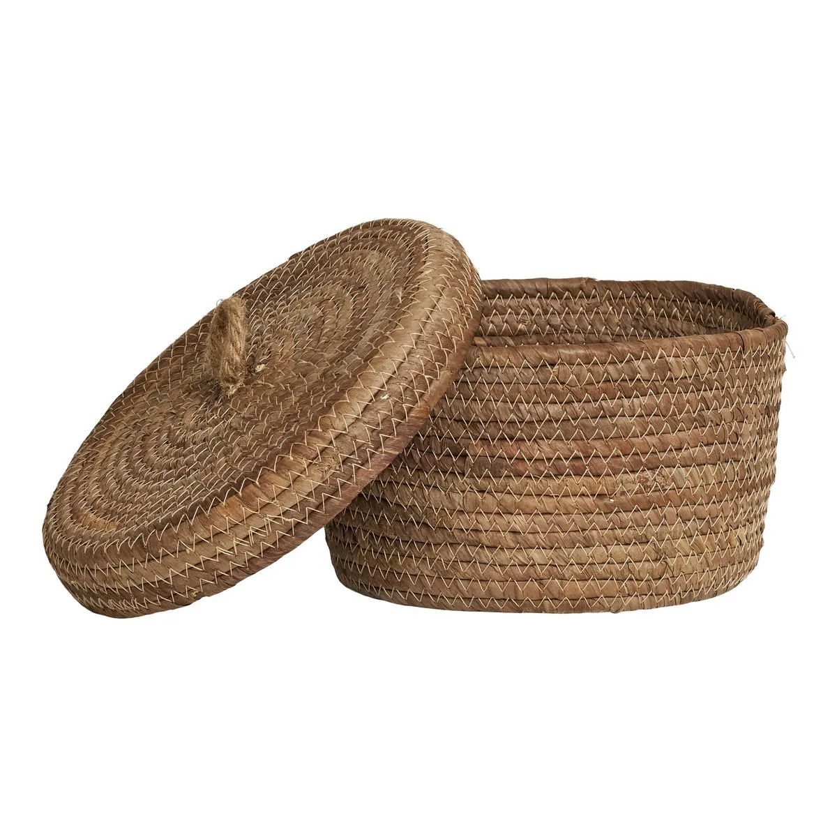 Rootz Natural Banana Leaf Baskets - Seagrass Storage Baskets - Handwoven Decorative Baskets - 2124cm x 2124cm x 1416cm