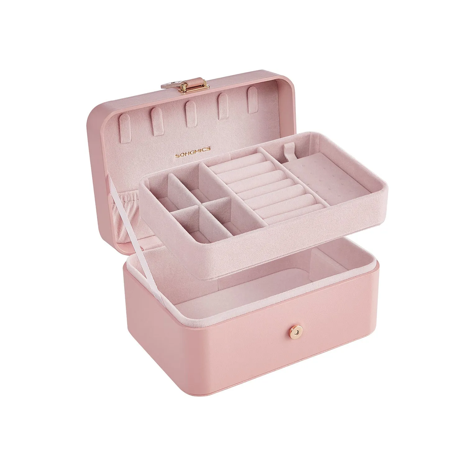 Rootz Travel Jewelry Box - Jewelry Case - Jewelry Organizer - Lightweight - 11cm x 16cm x 8cm