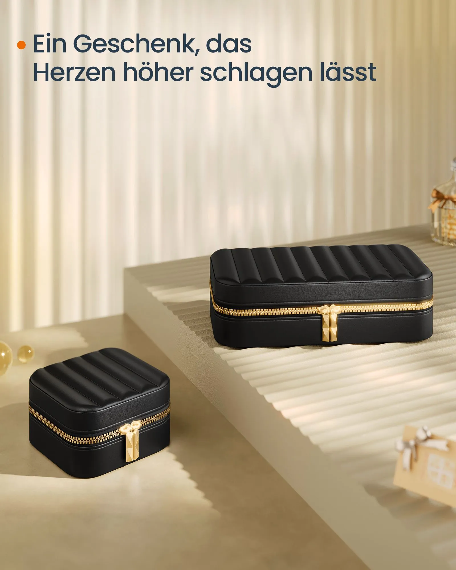 Rootz Travel Jewelry Box Organizer - Jewelry Case - Storage Case - Compact Design - 10.5cm x 20.5cm x 6cm