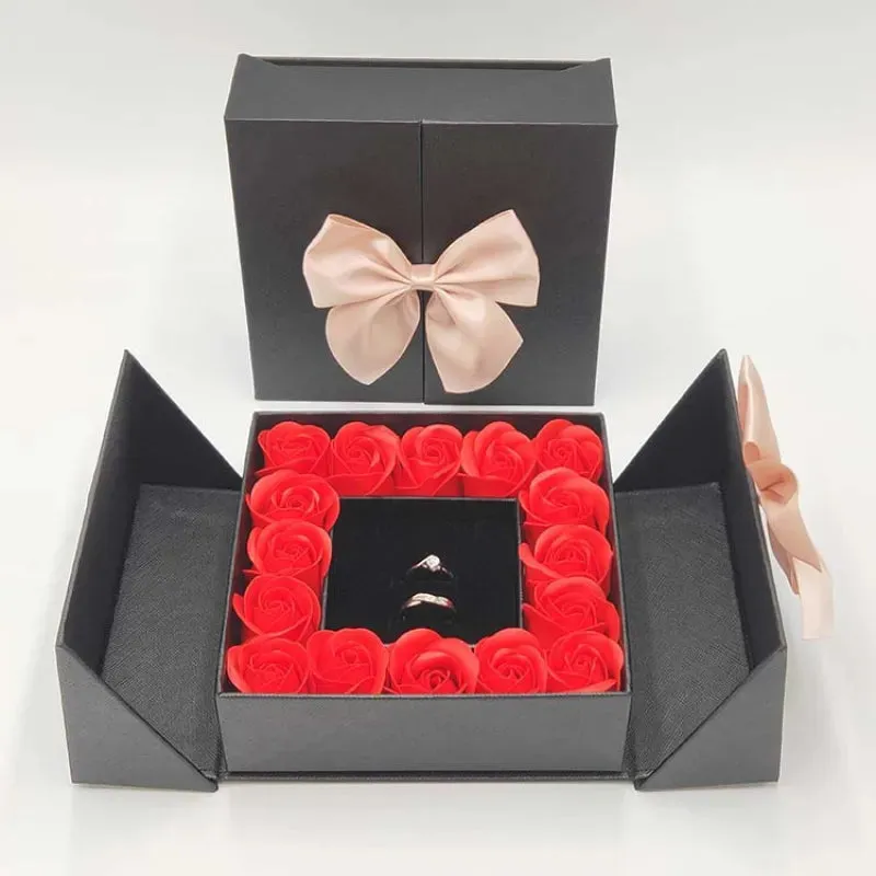 Rose double door jewelry gift box