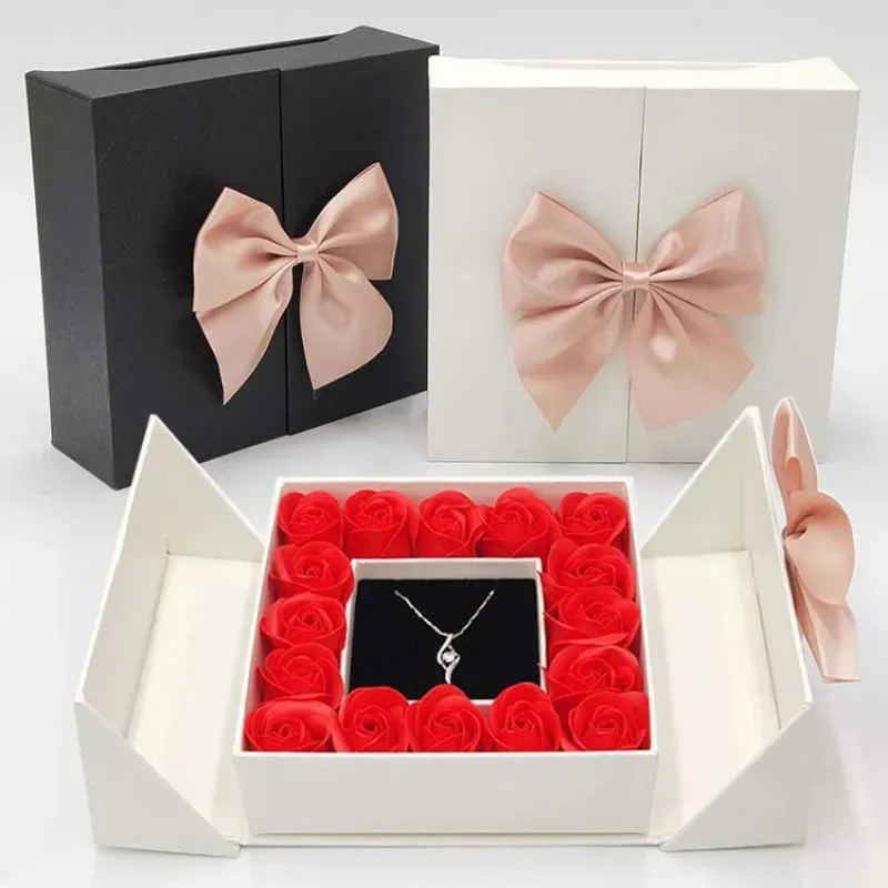 Rose double door jewelry gift box