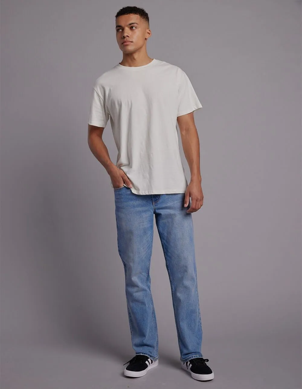 Rsq Mens Straight Medium Wash Denim Jeans