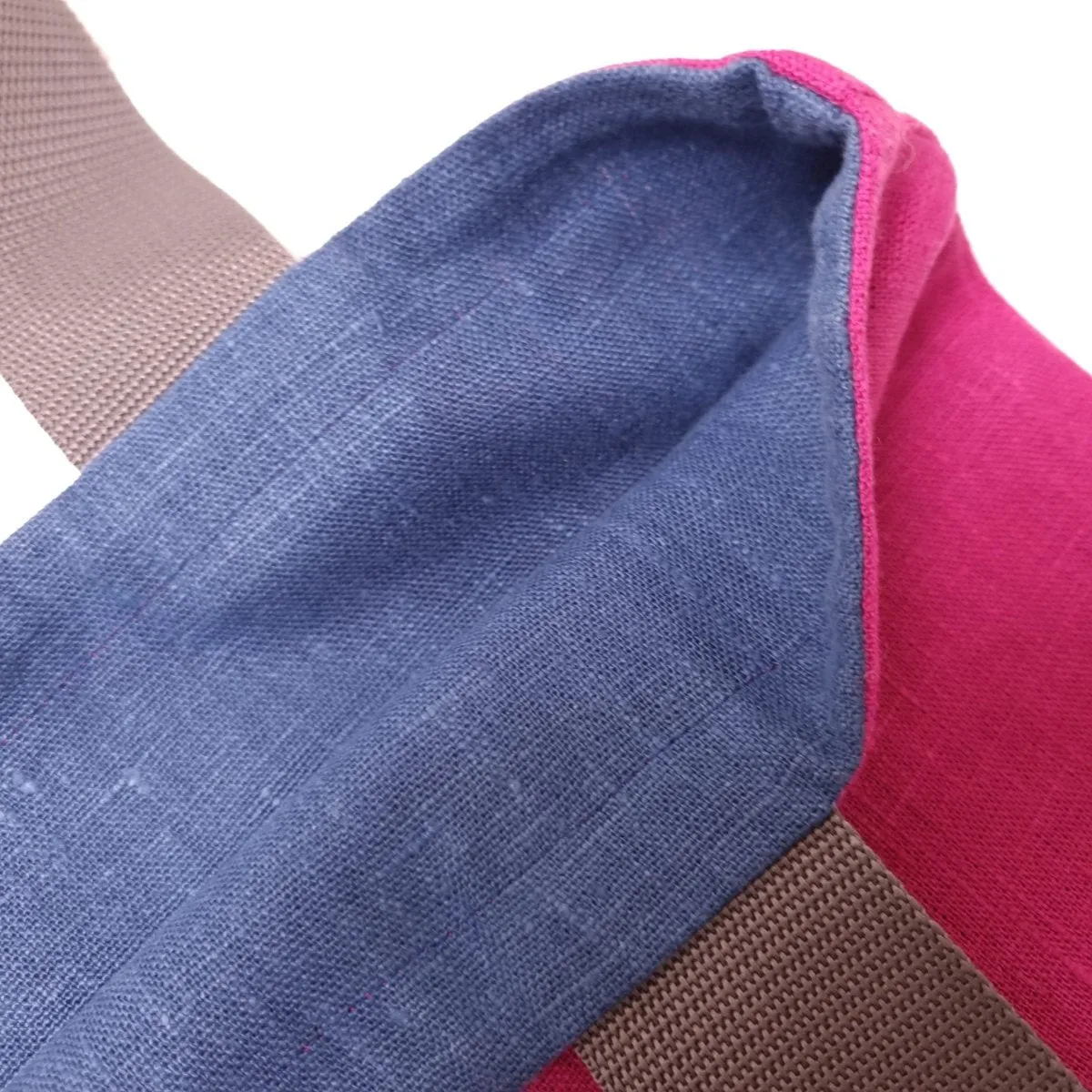 Ruby Pink Linen Tote Bag with Floral Embroidery Design | Perfect Beach, Date or Shopping Bag | Navy Blue Lining with Interior Pocket