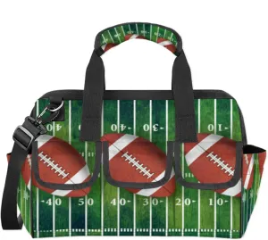Rugby Lawns Wide Mouth Tool Bag for Men Women Heavy Duty Tool Organizer Bag with Adjustable Strape Waterproof Tool Bag Organizer for Plumbers Electricians Handymen
