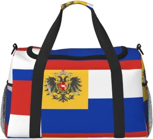 Russian-Flag Duffel Travel Gym Sports Overnight Weekend Duffle Bags For Men Women