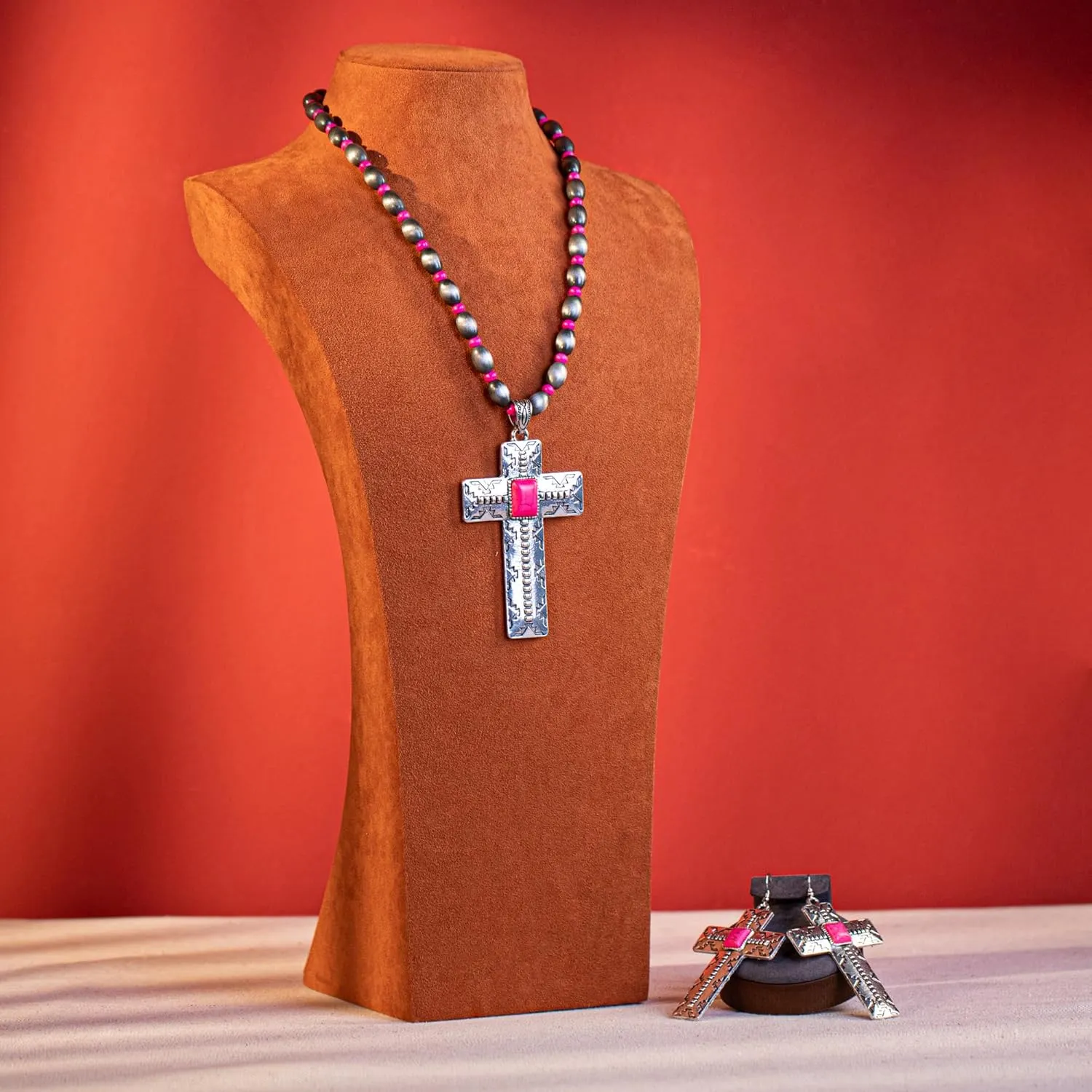 Rustic Couture's Western Jewelry Set for Women Cowgirl Vintage Western Necklace Earring