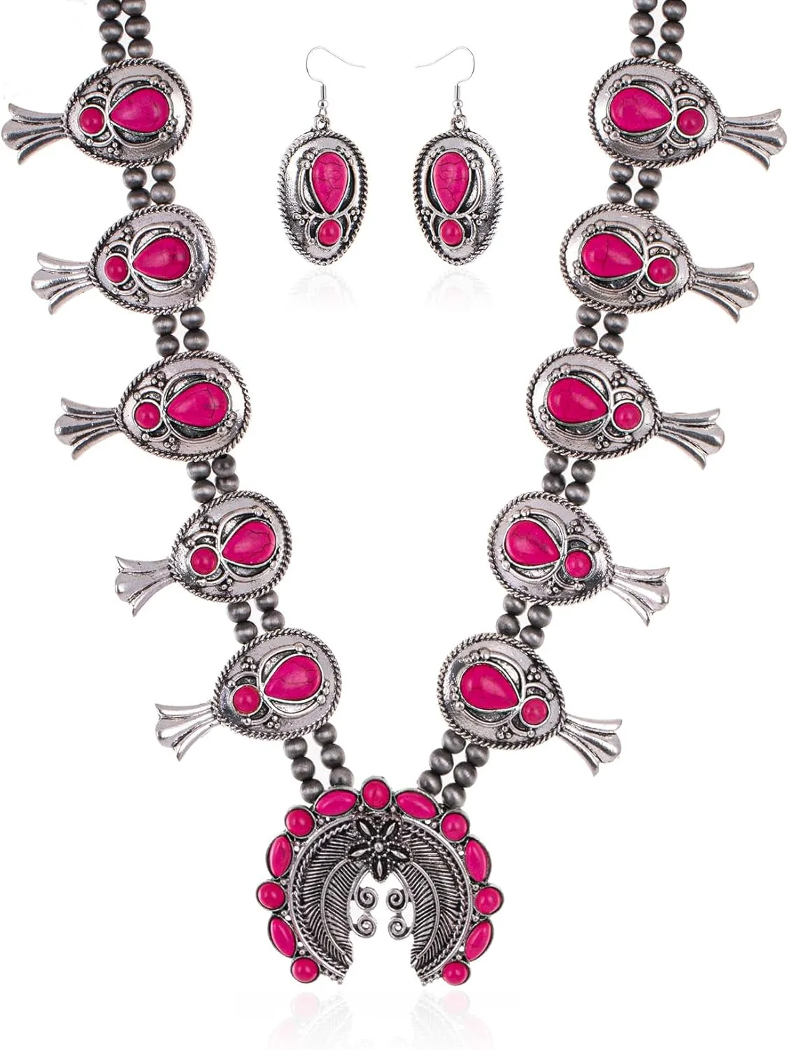 Rustic Couture's Western Jewelry Set for Women Cowgirl Vintage Western Necklace Earring