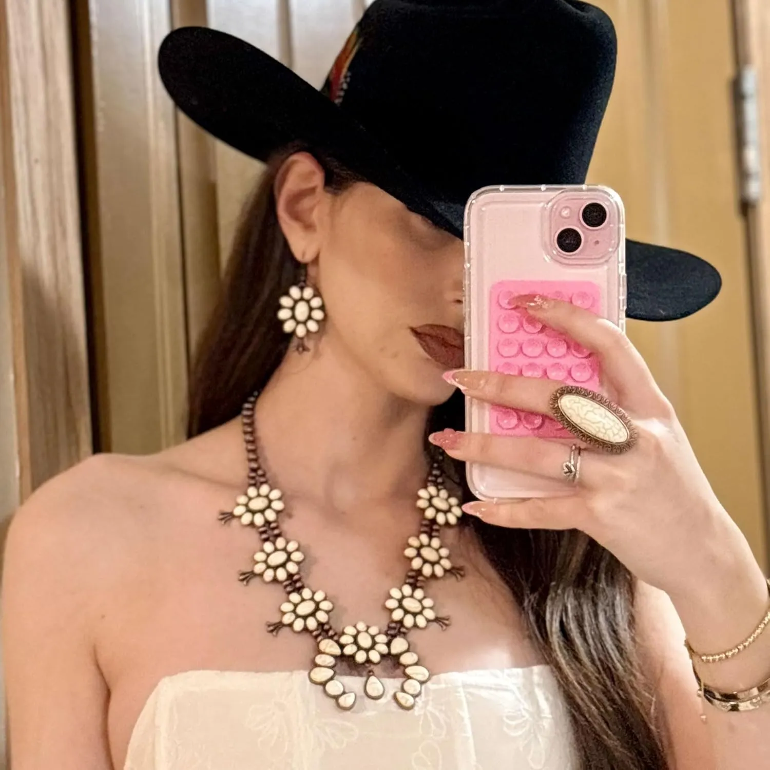 Rustic Couture's Western Jewelry Set for Women Cowgirl Vintage Western Necklace Earring