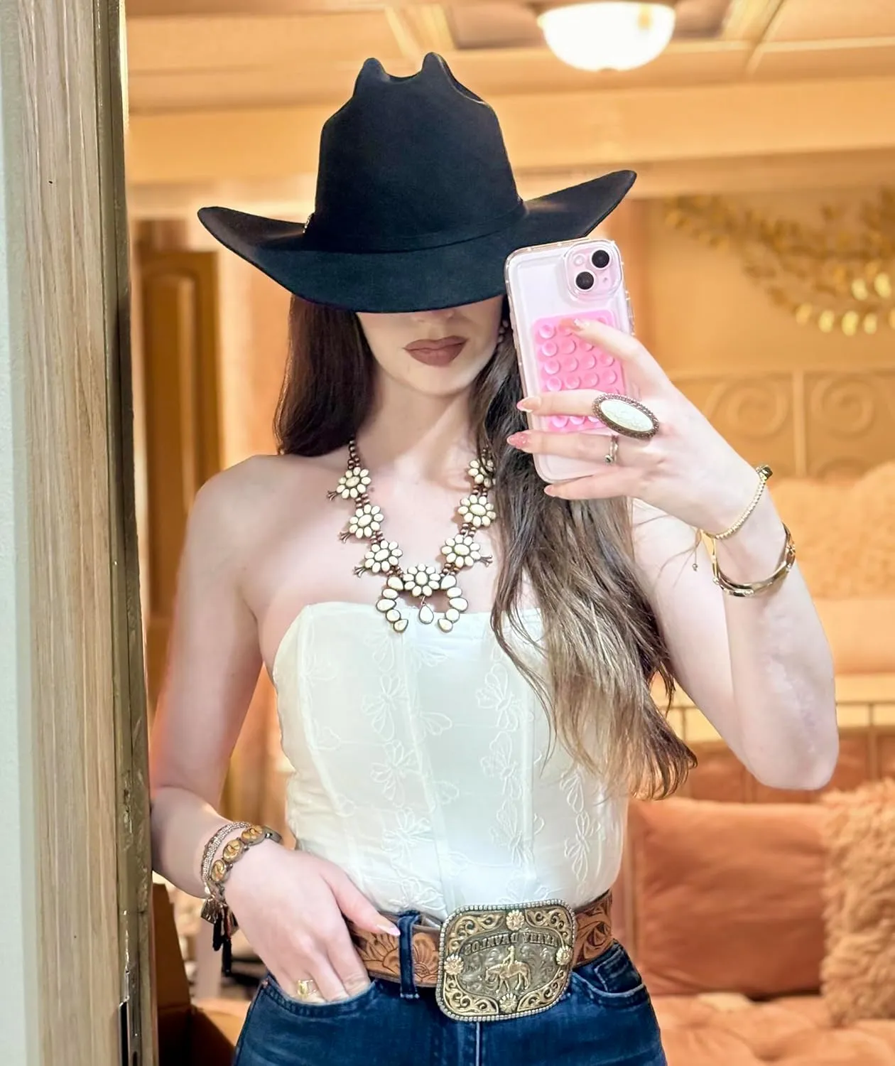 Rustic Couture's Western Jewelry Set for Women Cowgirl Vintage Western Necklace Earring