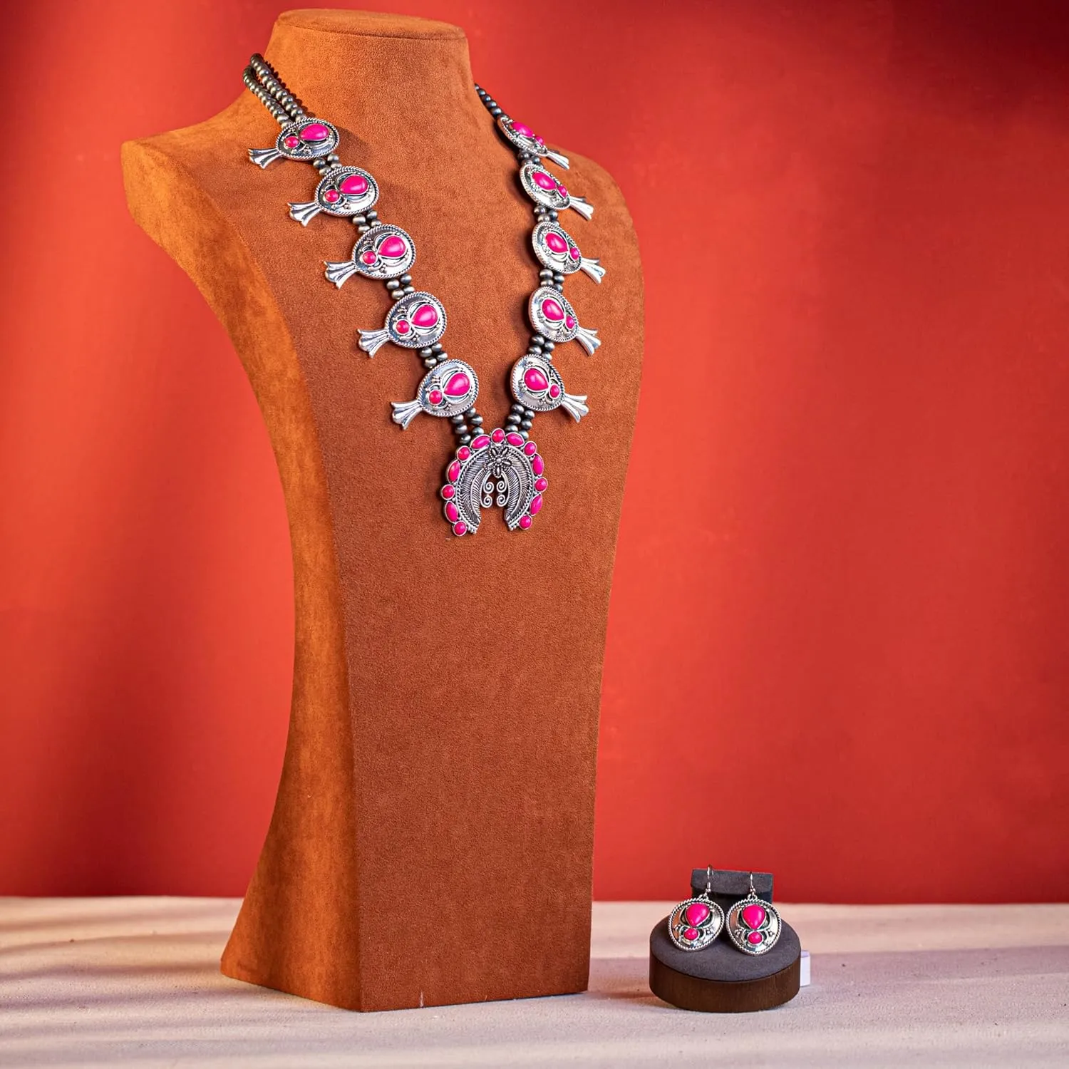 Rustic Couture's Western Jewelry Set for Women Cowgirl Vintage Western Necklace Earring