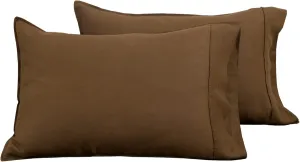 S VICTORY SYMBOL 100% Organic Linen Pillowcases King Size Set of 2,French Natural Linen Soft Durable Pillowshams Pinecone Brown,20"x40"