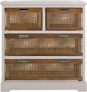 Safavieh American Homes Collection Jackson Barley and Cane 4-Drawer Storage Cabinet