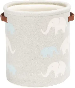 SAFAVIEH Baby Collection Effy Elephant Grey Cotton Nursery Storage Basket with Handles (Fully Assembled)
