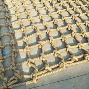 Safety Hemp Rope Nets Heavy Truck Trailer Nets Balcony Fences Outdoor Patio Decoration Mesh Playground Isolation Nets Tree House Plants Climbing climbing net for outdoor Balcony protection hemp rope n