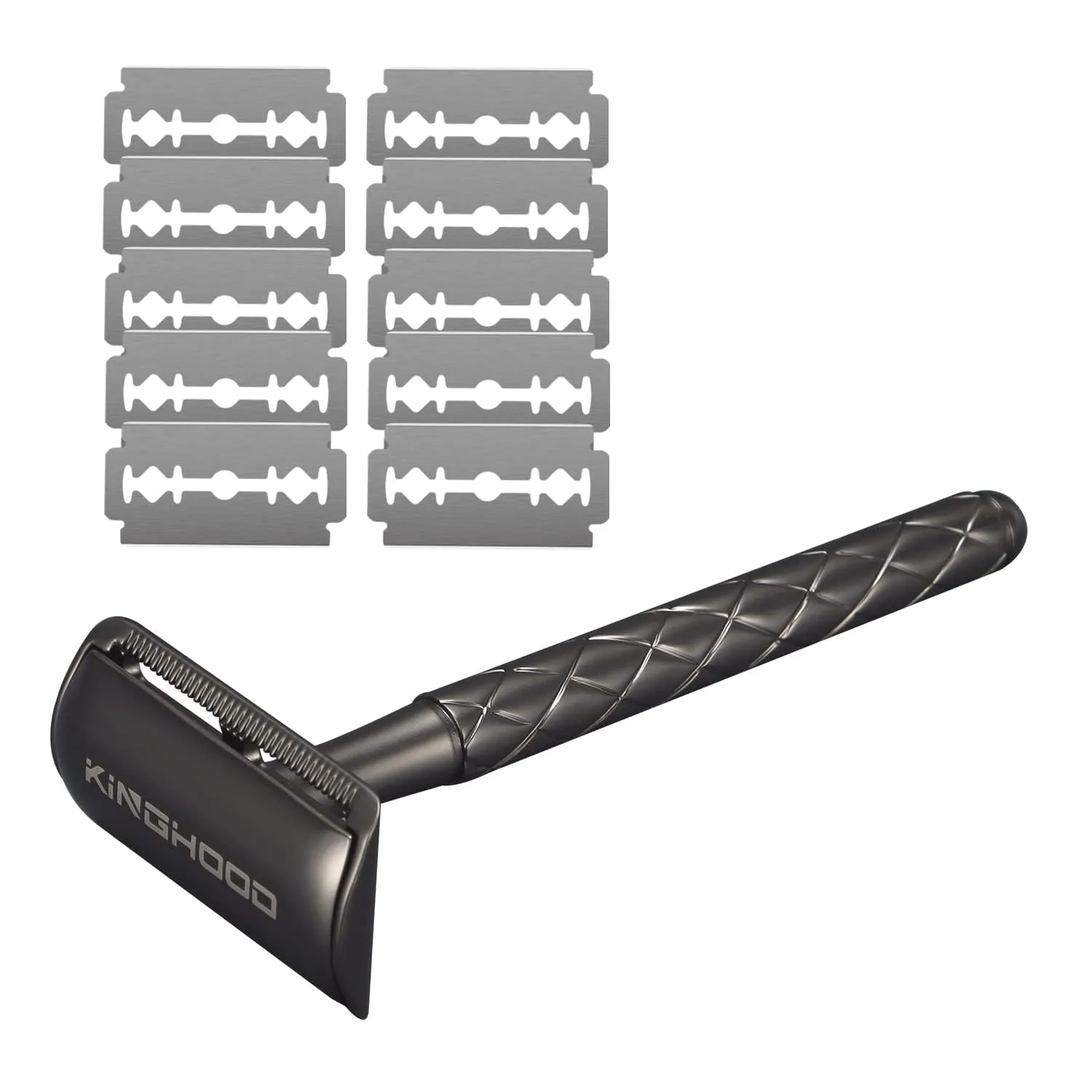 Safety Razor - Single Blade, Eco-Friendly, Double Edge, Closed Comb, Brass, Reusable (Black)