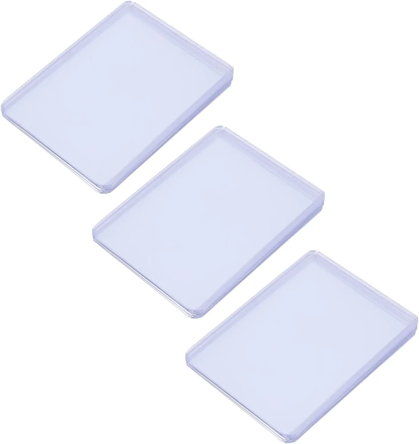 SAFIGLE 120 Pcs Hard Card Sleeves for Trading Cards, 3" x 4" Ultra-Clear Top Loader Protectors, Perfect for Baseball, Sports, and Game Cards