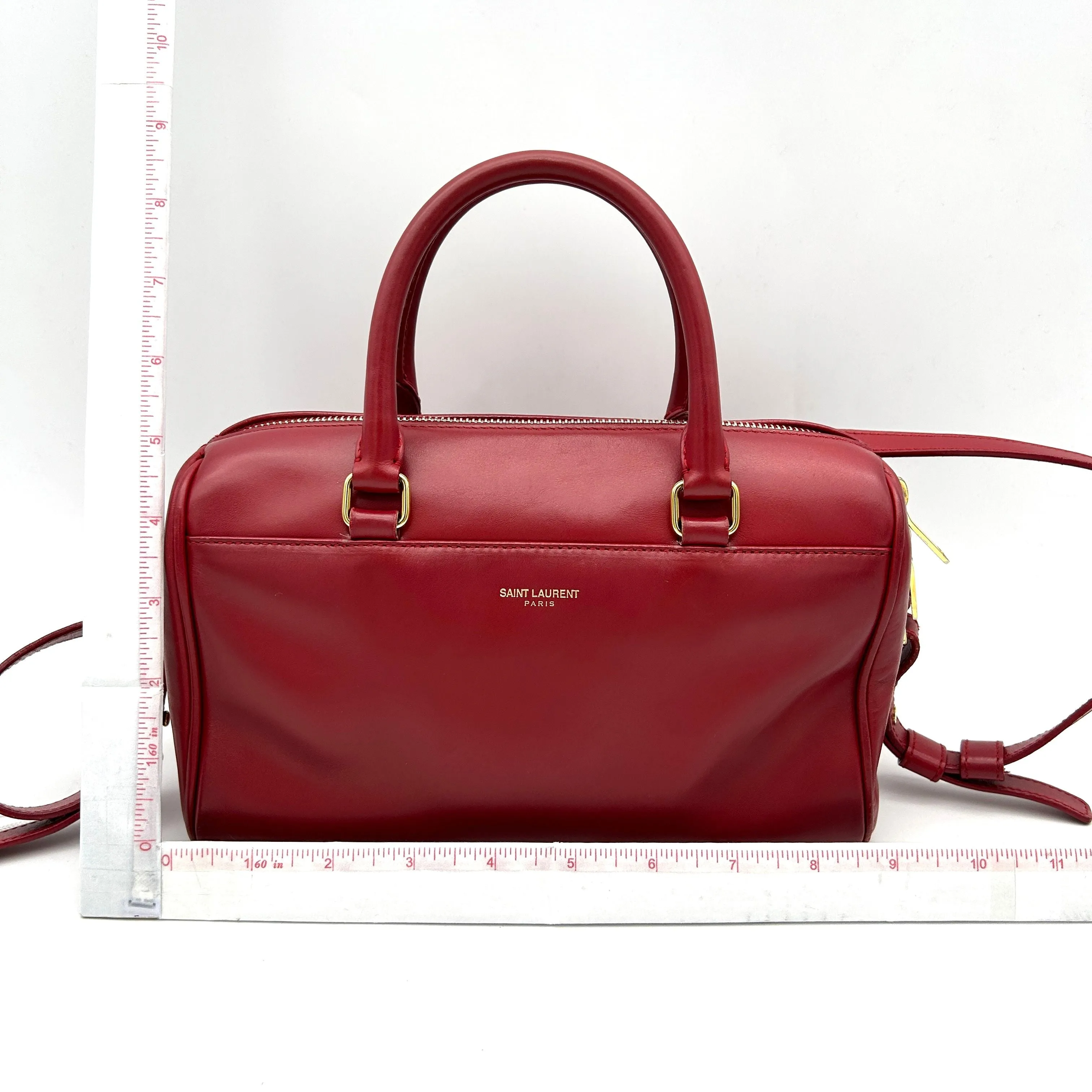 Saint Laurent Classic Baby Duffle Bag - Red Crossbody Bags, Handbags LA7641