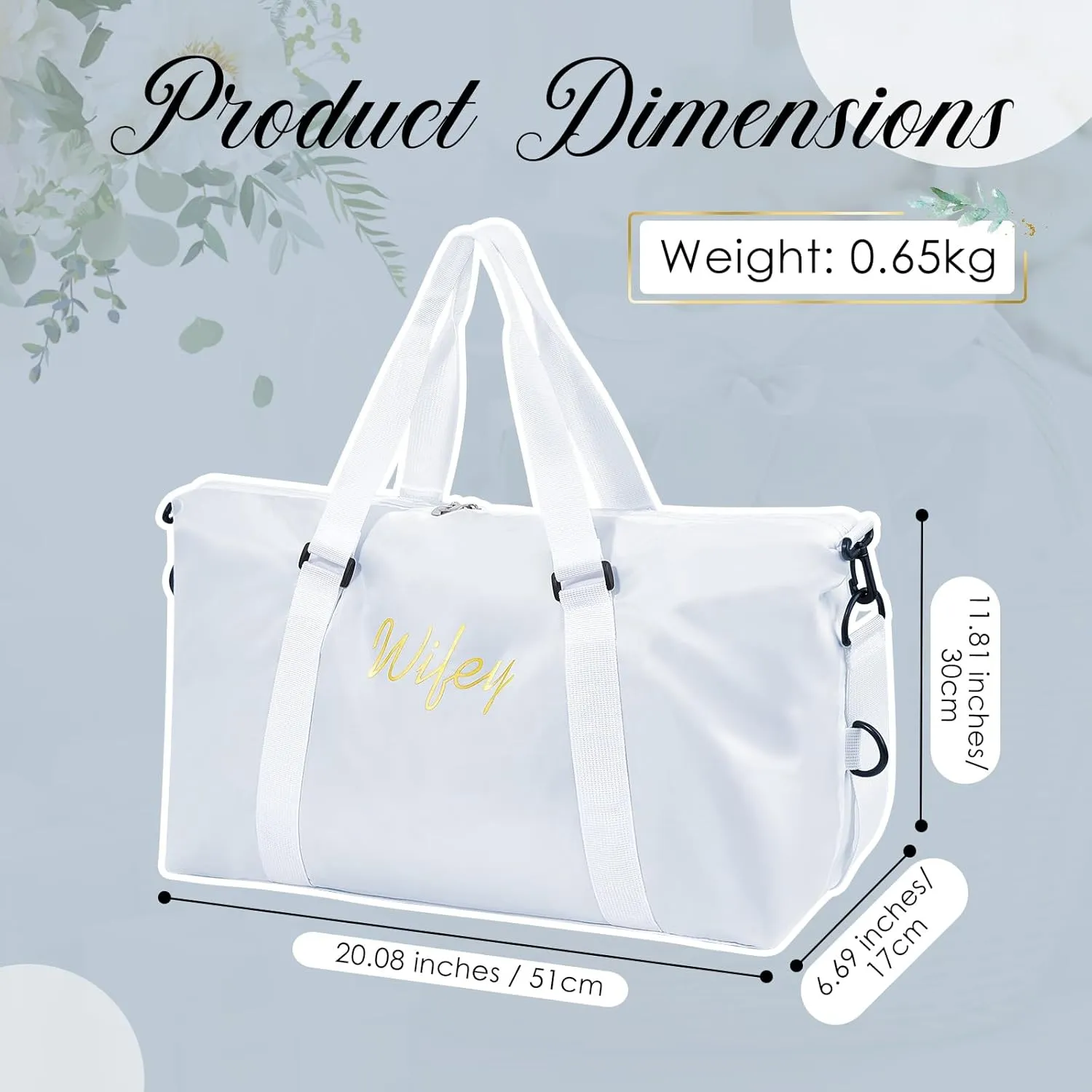Sanwuta 2 Pcs Couple Duffel Travel Bag Set Wedding Gift Bag for Valentine Bride Groom Honeymoon Travel Bags Gym/weekender Bag(Wifey Hubby)