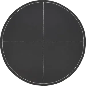 Saro Lifestyle Faux Leather Luxe Placemat (Set of 4), Black, 15"