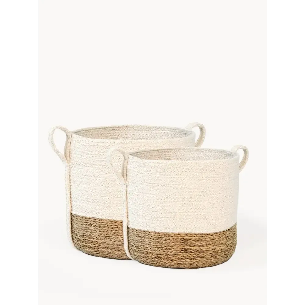 Savar Basket with Side Handle by Fair Trade Artisans in Raw Jute