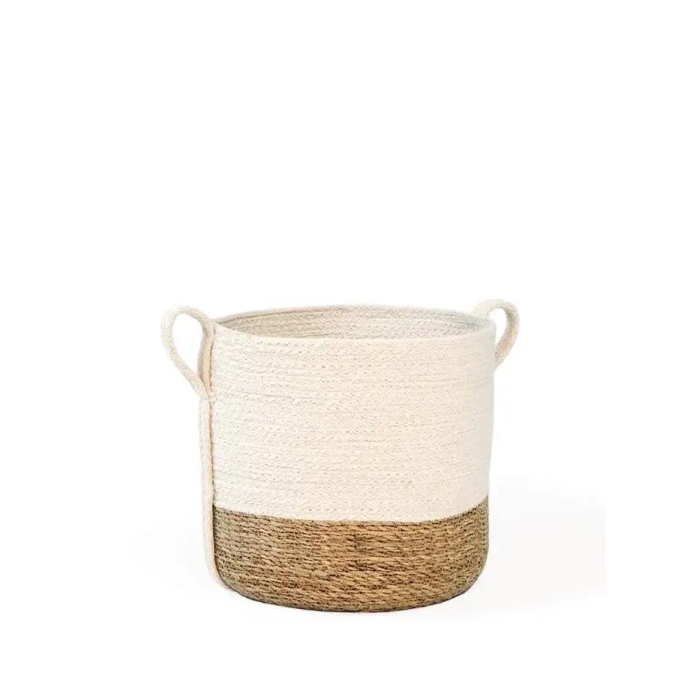 Savar Basket with Side Handle by Fair Trade Artisans in Raw Jute