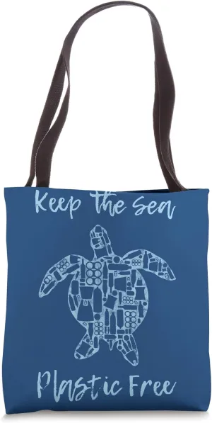 Save Sea Turtle design Eco Friendly Anti Plastic Pollution Tote Bag