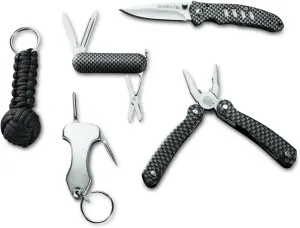 Schrade SCHPROM1636CP 5 pc Liner Lock & Multitool Set