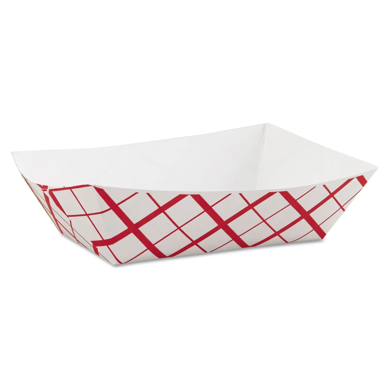 SCT® Paper Food Baskets, 3 lb Capacity, 7.2 x 4.95 x 1.94, Red/White, Paper, 500/Carton