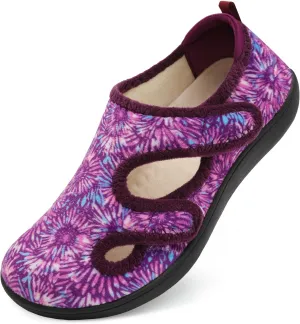 Scurtain Womens Slippers Wide Diabetic Shoes Comfy Neuropathy Bunion Recovery Shoes Casual Walking Shoes Indoor Outdoor Slippers