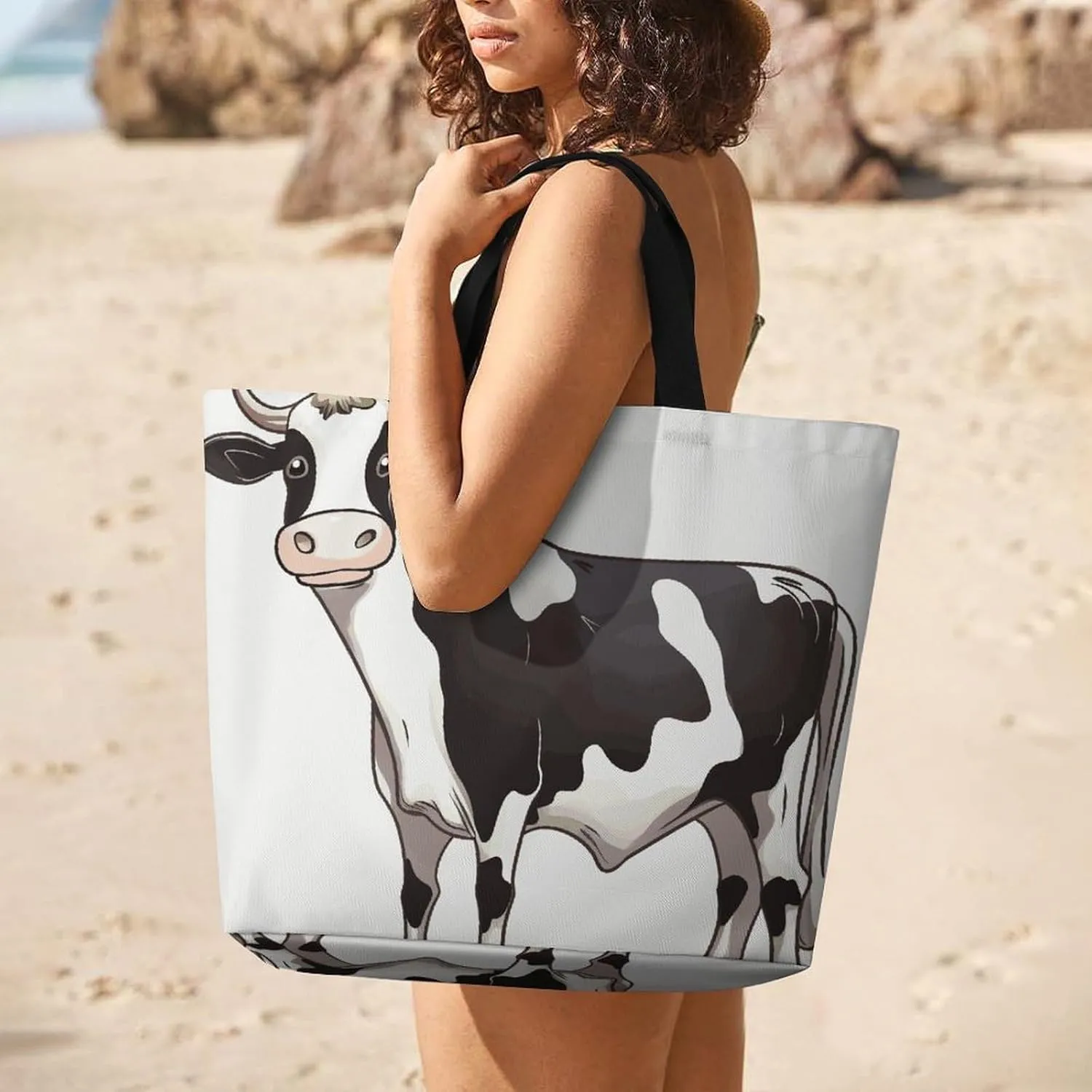 Sea Animals Stingrays Tote Bag for Women Reusable Grocery Shoulder Bag Shopping Bags for Travel, Groceries