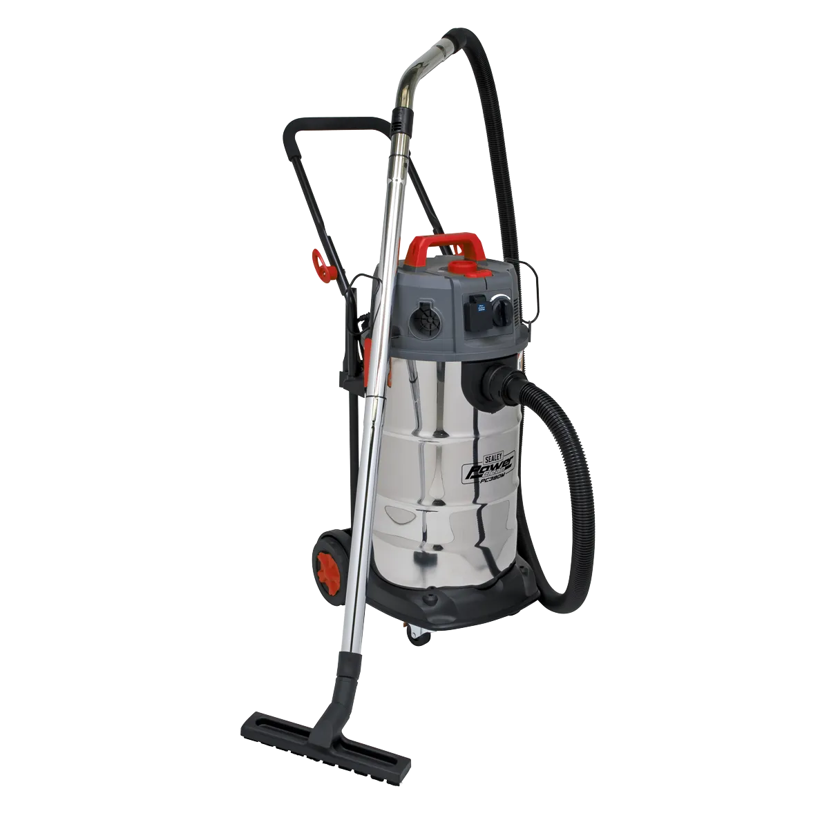 Sealey Vacuum Cleaner Industrial Dust-Free Wet/Dry 38L 1500W/230V Stainless Steel Drum M Class Filtration