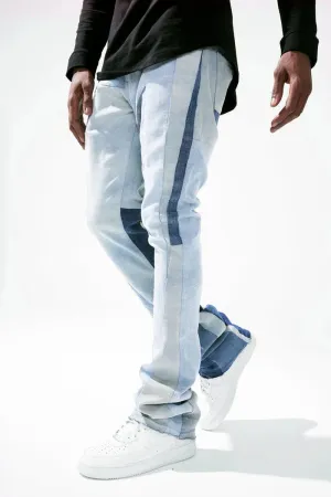 Sean Stacked - Geometric Denim (Steel)