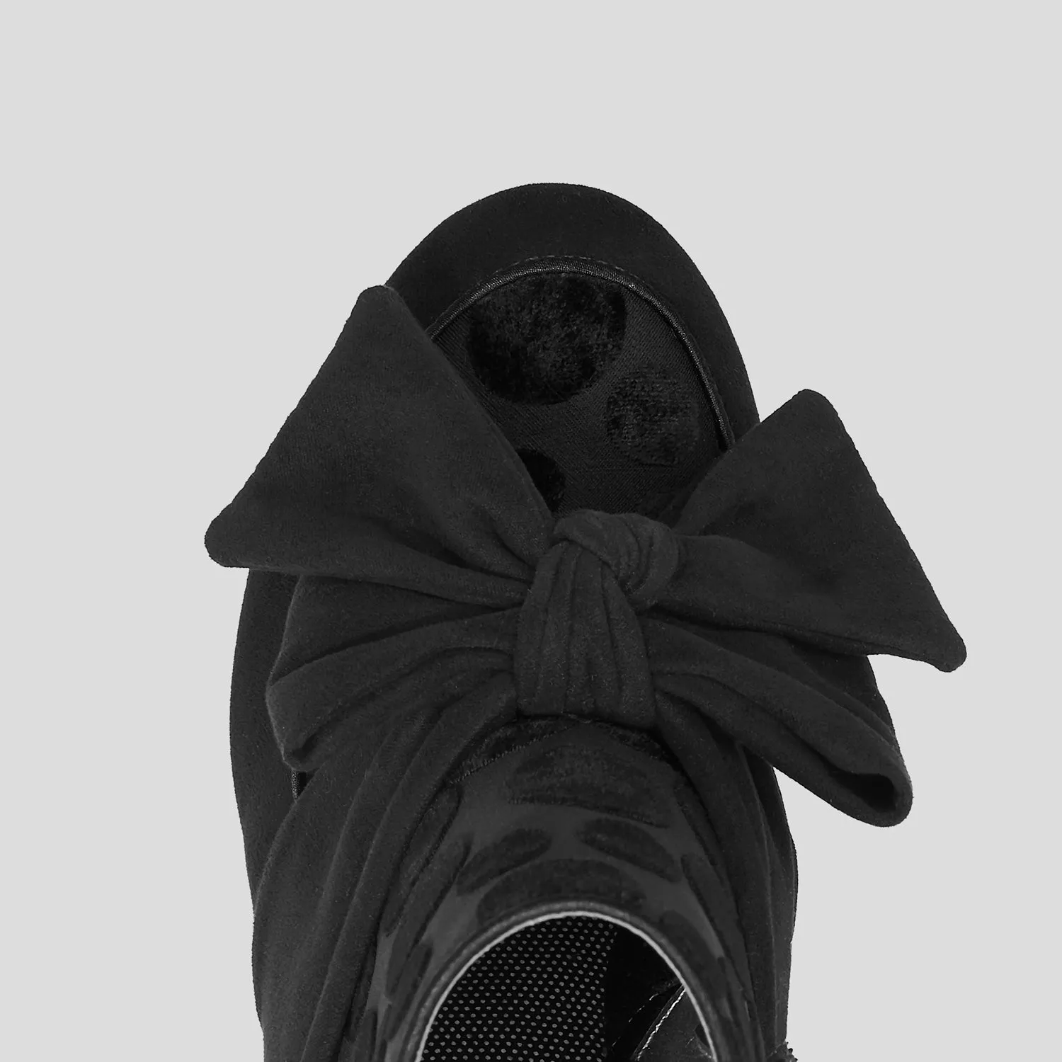 Seren Black Mid Heel Bow Boots by Ruby Shoo