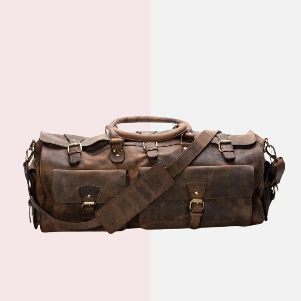 Shepherd Vintage Full-Grain Leather Duffle Bag