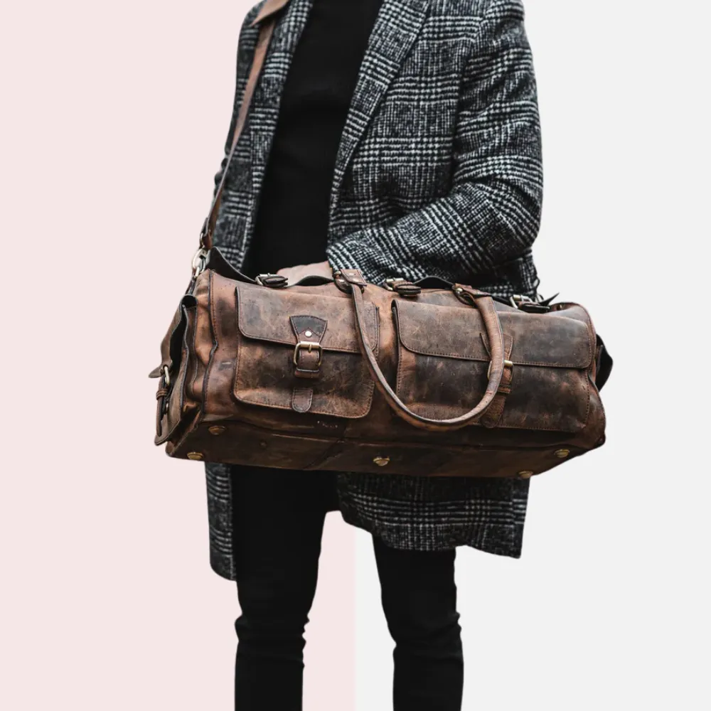 Shepherd Vintage Full-Grain Leather Duffle Bag